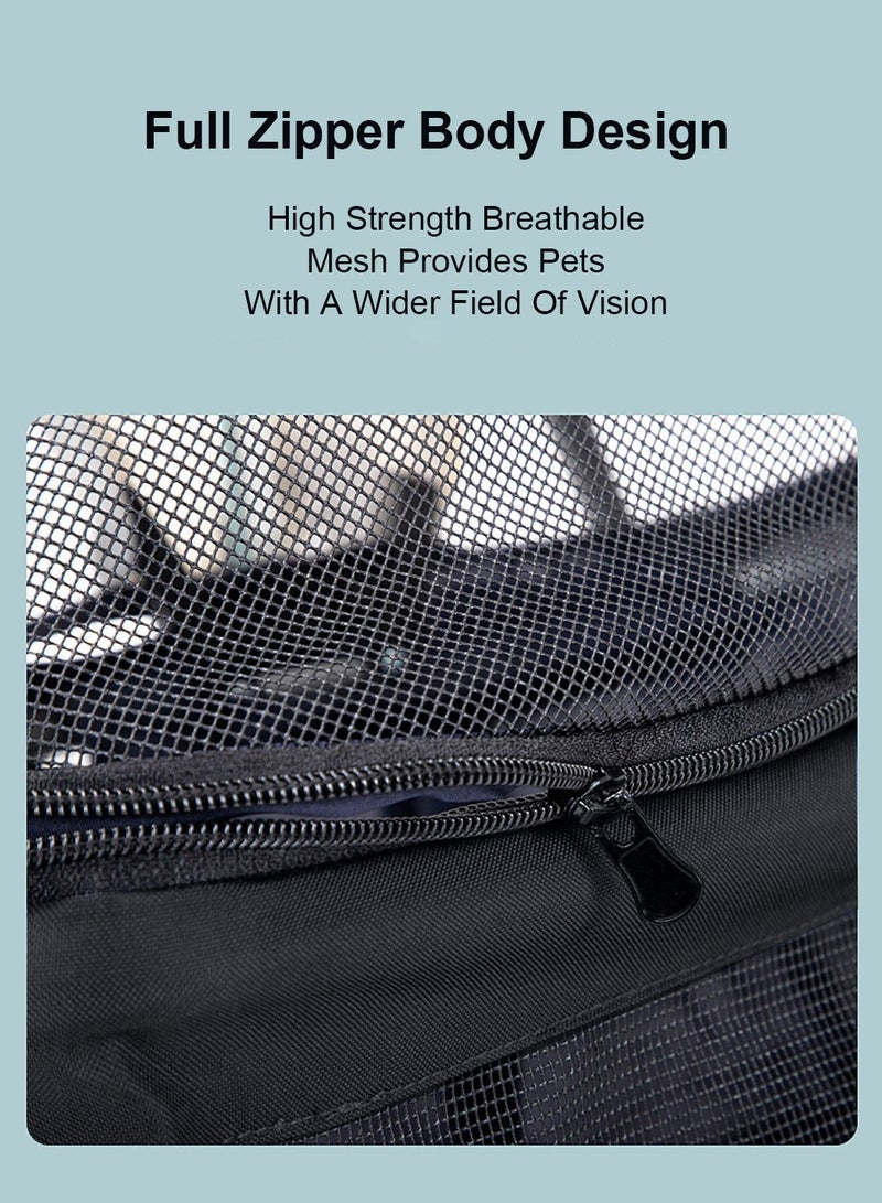 Kidle Foldable Cat Dog Stroller Pet Stroller Outdoor Lightweight Pet Stroller Large Space Pet Stroller - Image 3