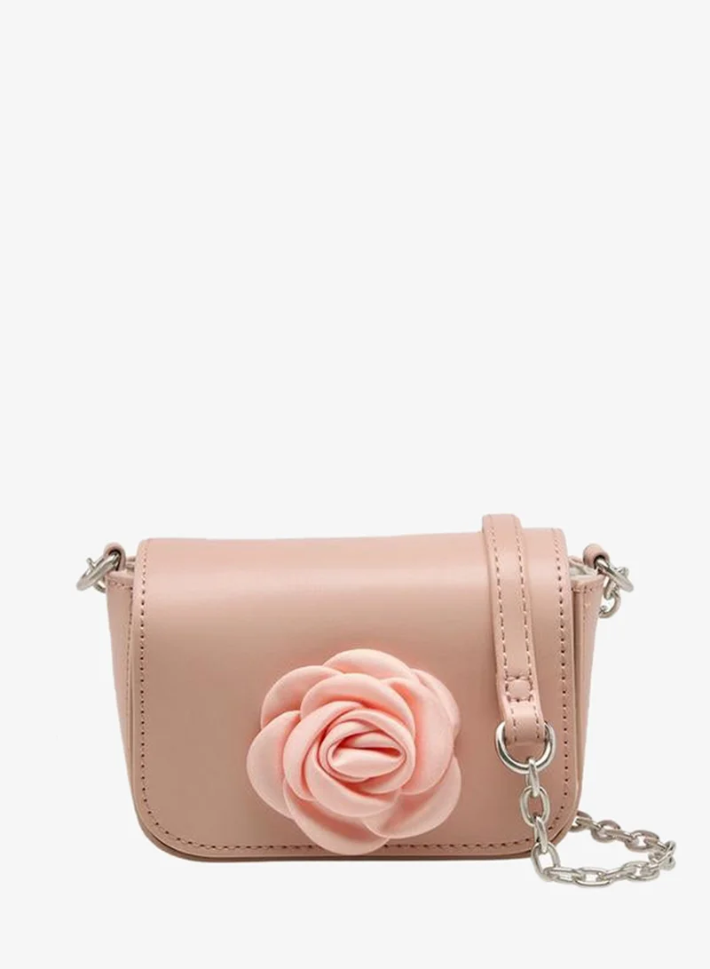 Flora Bella By Shoexpress Flora Bella Floral Accent Crossbody Bag with Chain Strap Ramadan Collection