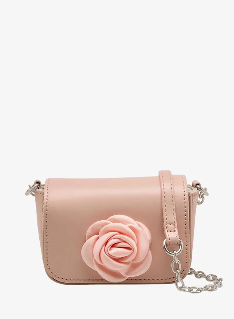Flora Bella By Shoexpress Flora Bella Floral Accent Crossbody Bag with Chain Strap Ramadan Collection