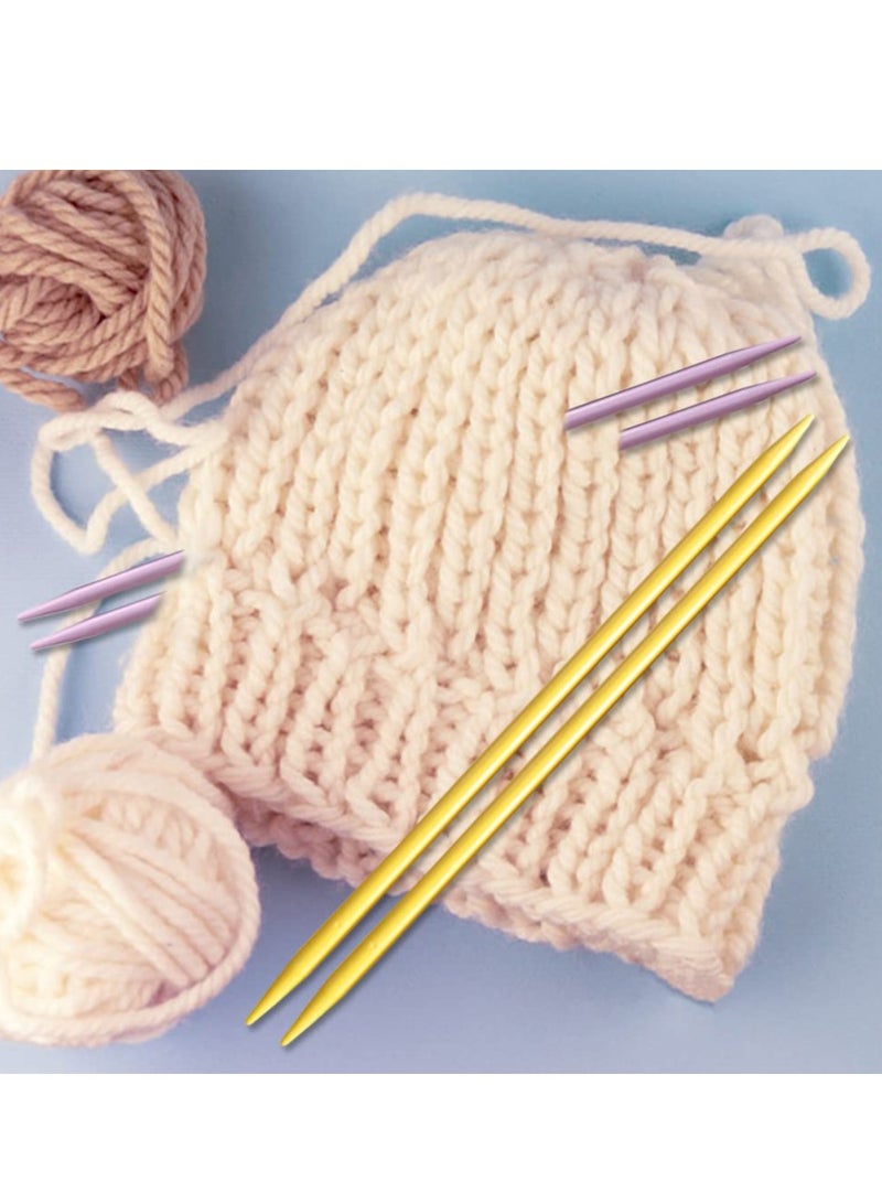 Colorful 14 Inch Double Pointed Knitting Needles Set with 7 Pairs in Various Sizes Perfect for Sweaters Shawls and Scarves - Image 3