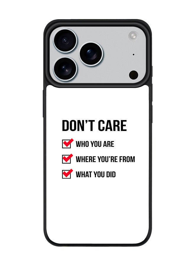 Stylizedd iPhone 17 Pro Case, [Compatible with MagSafe] Slim Magnetic cover Phone Case iPhone 17 Pro -Don't Care - Image 1