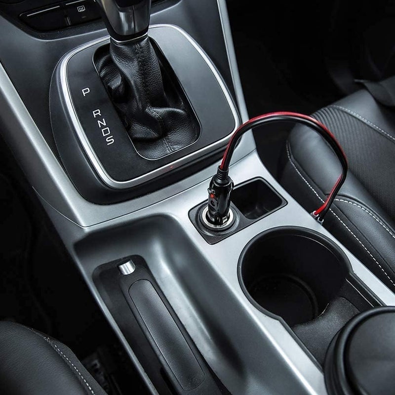 Car Cigarette Lighter Plug: 2Pcs 30Cm 16Awg Heavy-Duty Cable - Built-In 15A Fuse Safe Power Supply 12V Car Plug Adapter for 12V/24V Vehicles, Car Campers, Diyers - Image 3