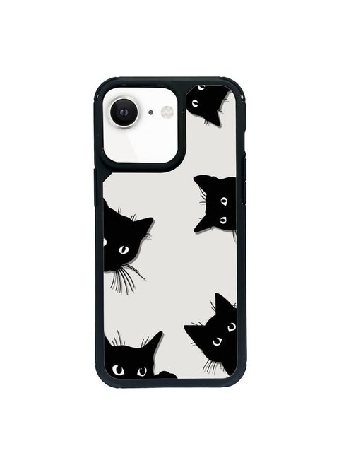 For iPhone 7 / 8 / SE 2020 2022 Exclusive Design Style PC Full Coverage Pattern Phone Case(Black Cat)