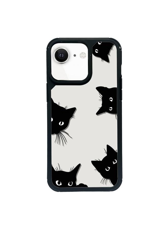For iPhone 7 / 8 / SE 2020 2022 Exclusive Design Style PC Full Coverage Pattern Phone Case(Black Cat)