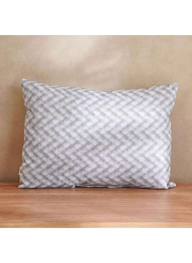 Pan Home Grey Printed Outdoor Filled Cushion 45x33cm - Image 1
