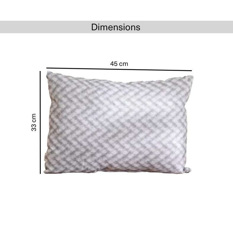 Pan Home وسادة خارجية محشوة مطبوعة باللون الرمادي 45x33 سم - Image 4