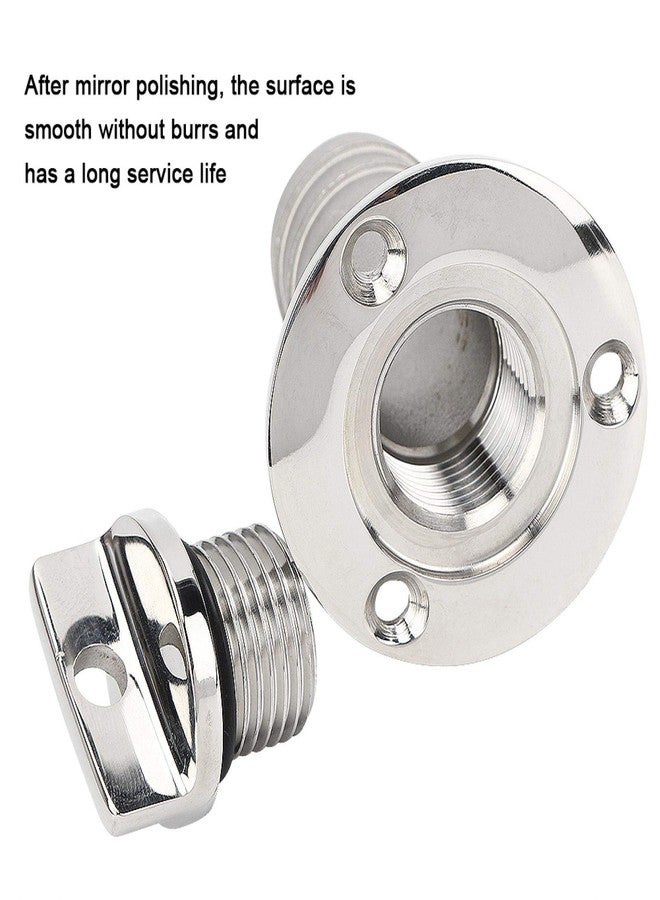 LiebeWH Oval Garboard Drain Plug Marine Stainless Steel Drain Plug Vent Connector Fitting Boats Parts - Image 2