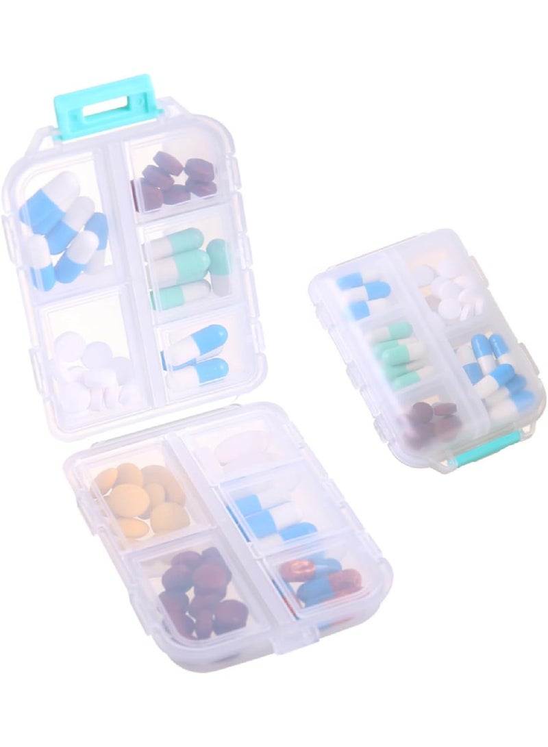 مجموعة واحدة من منظم حبوب السفر مكونة من 10 أقسام (أبيض) - Image 1