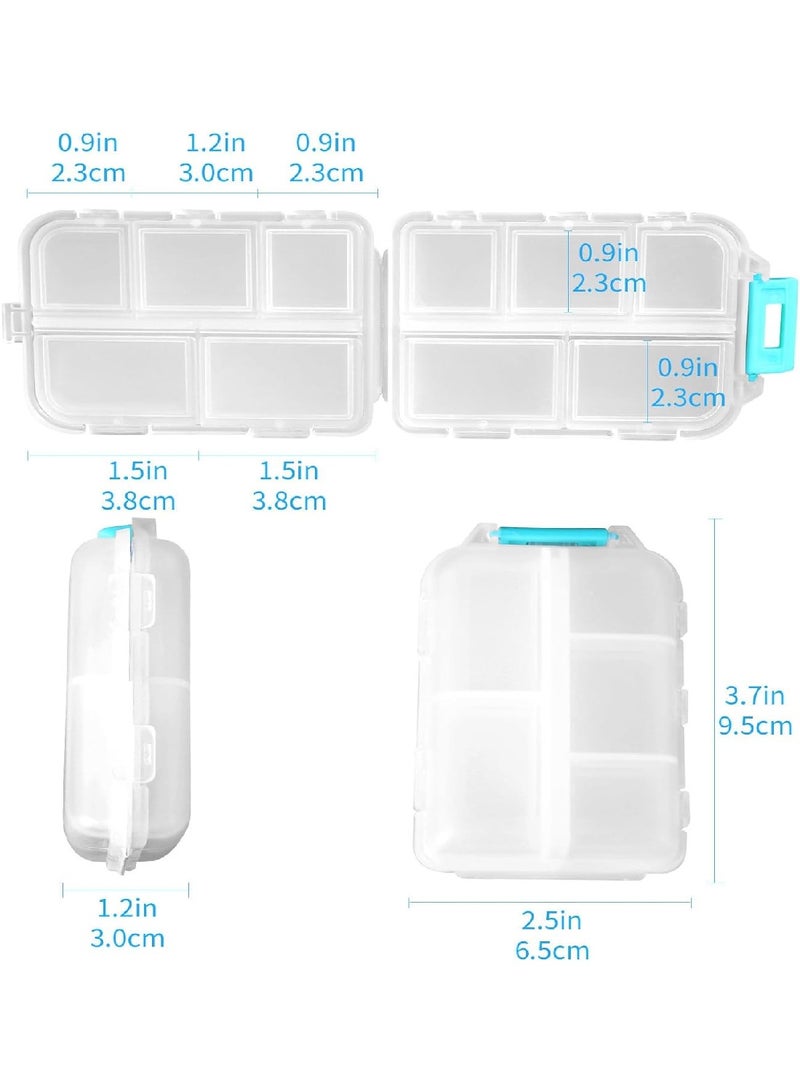 مجموعة واحدة من منظم حبوب السفر مكونة من 10 أقسام (أبيض) - Image 3