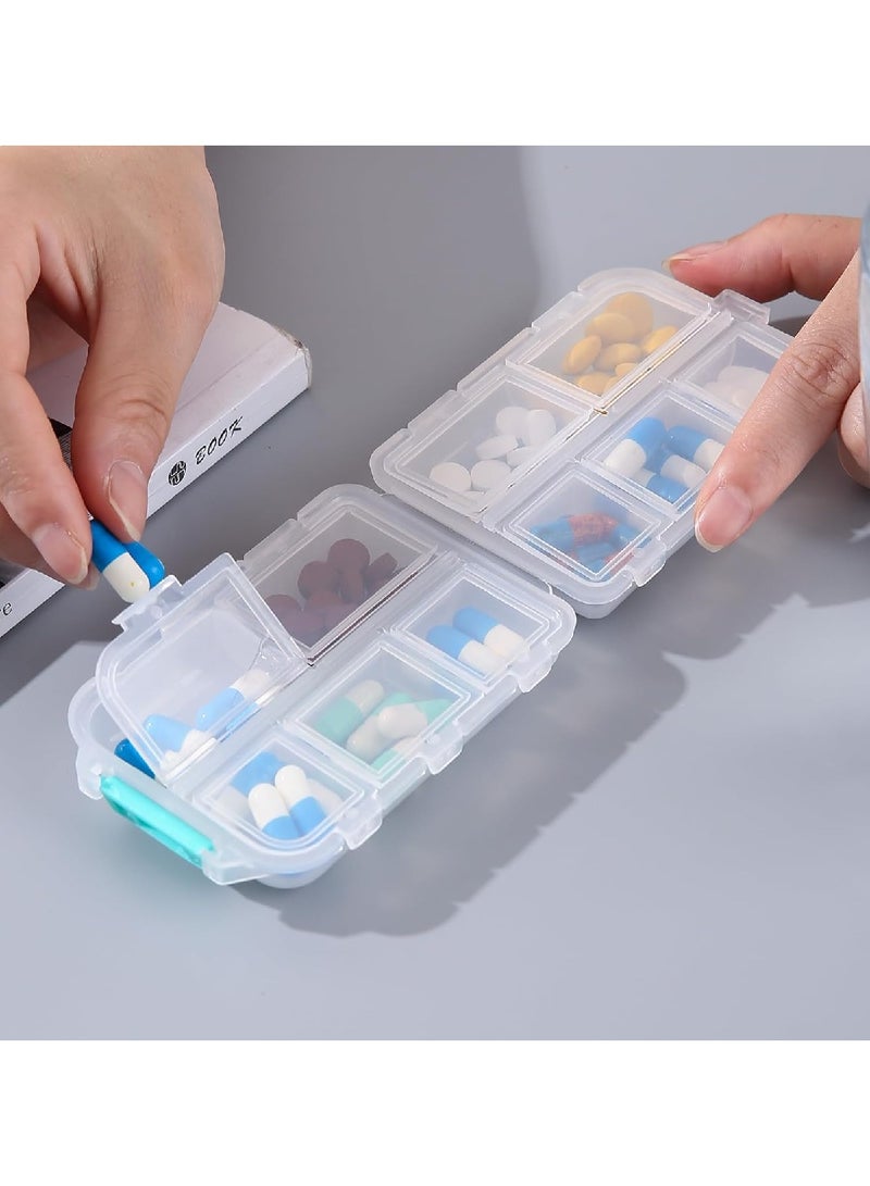 مجموعة واحدة من منظم حبوب السفر مكونة من 10 أقسام (أبيض) - Image 4