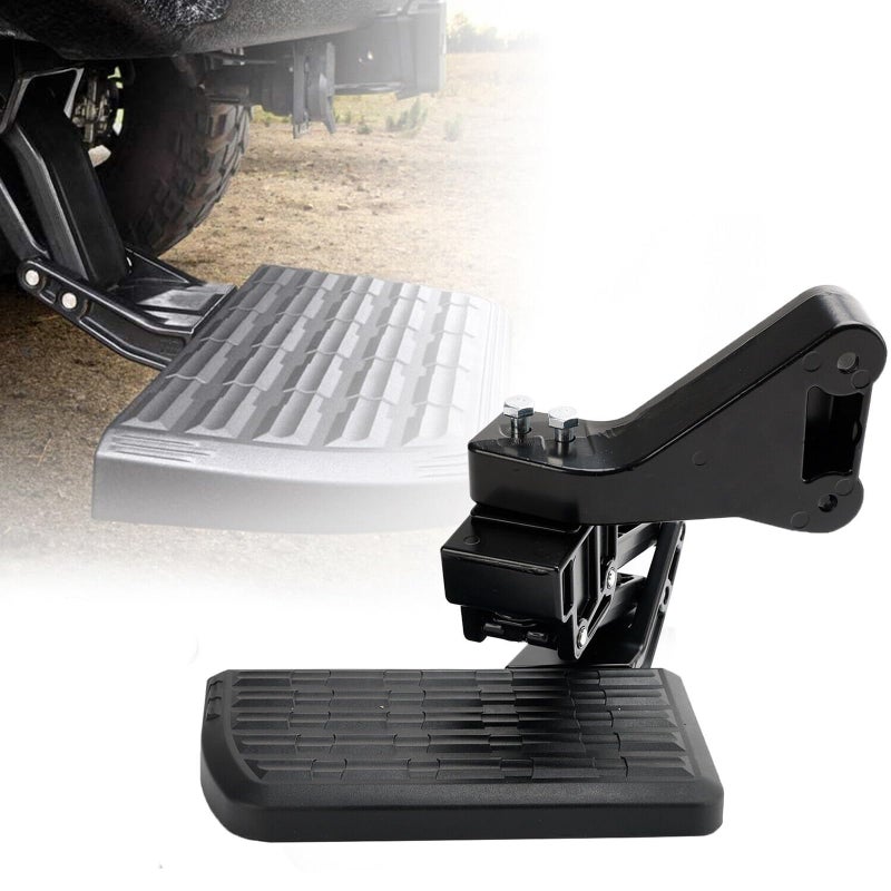 Generic Wocch Ram Rear Bed Step for 2009-2022 Ram 1500 2500 3500 (Excludes Dual Exhaust & EcoDiesel Models) Truck Bed Side Step Retractable Bumper Step Tailgate Bedstep Replace# 75306-01A  - Image 1