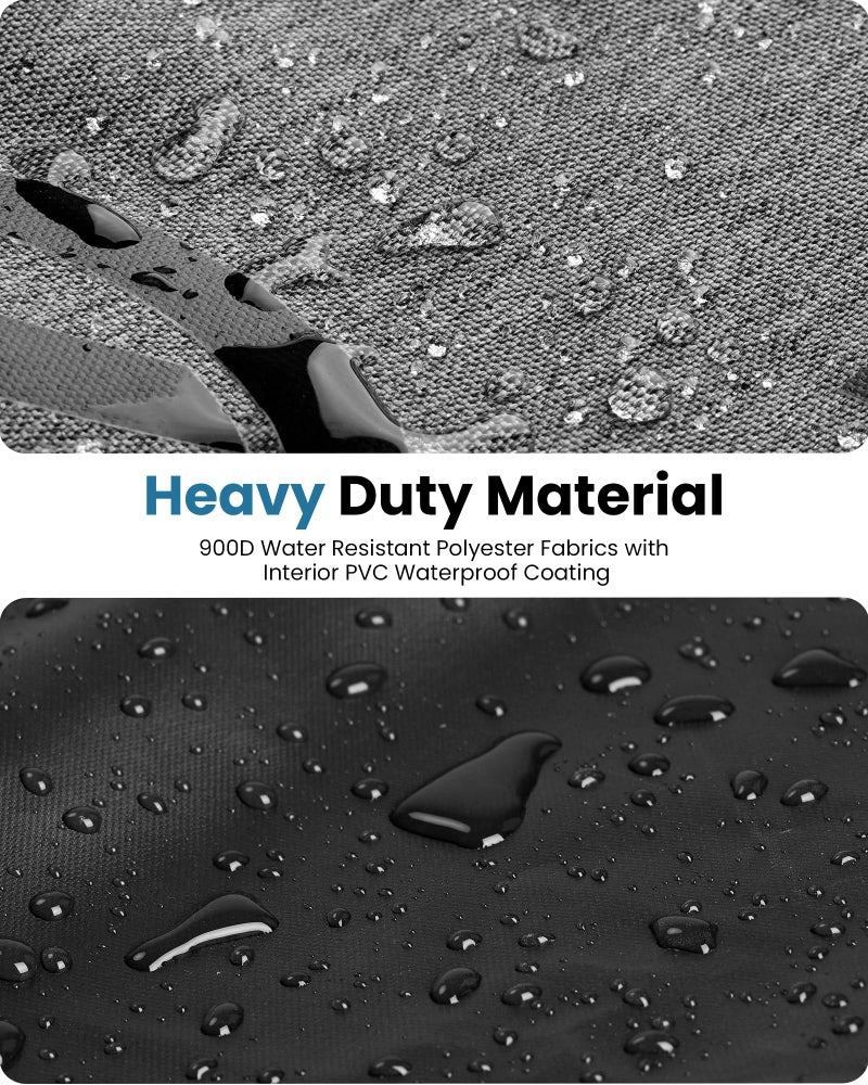 OutdoorMaster حقيبة تزلج OutdoorMaster - حقيبة سفر مقاومة للماء 900D مع حزام كتف، تصميم تخزين قابل للطي - رمادي، L - Image 2