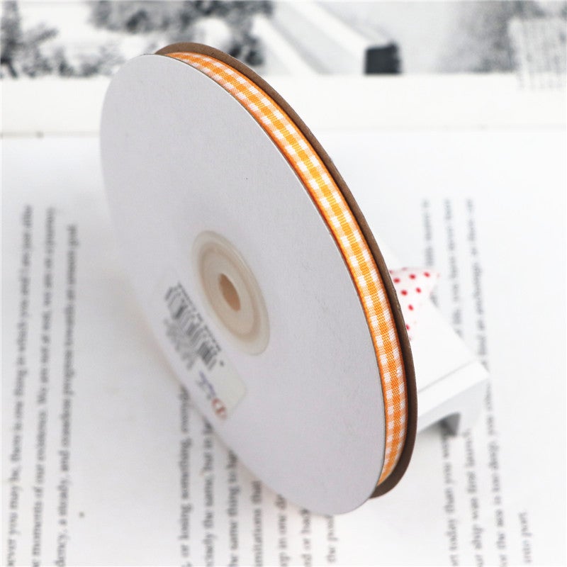 1Cm Best Selling New Plaid Printed Webbing Webbing Manufacturers Fabric Bow Material Handmade Diy Accessories - Image 1