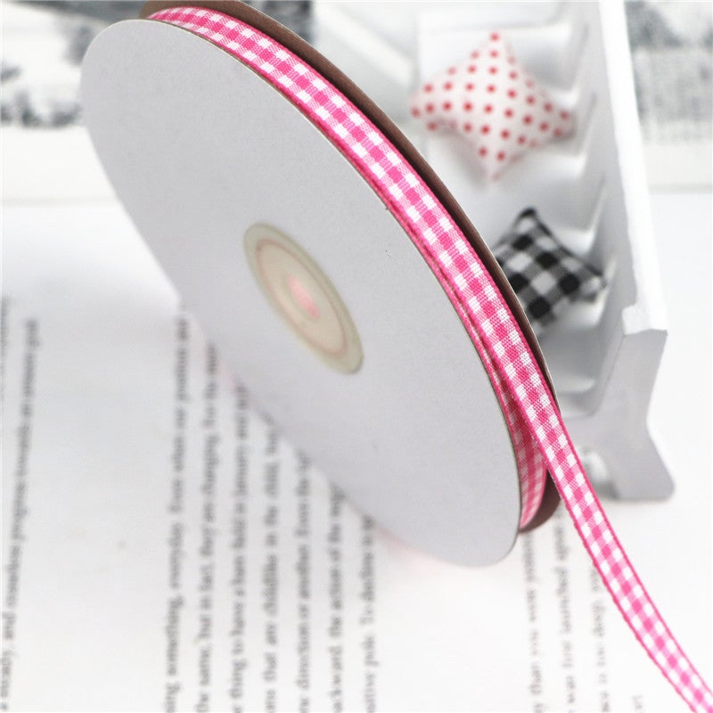1Cm Best Selling New Plaid Printed Webbing Webbing Manufacturers Fabric Bow Material Handmade Diy Accessories - Image 3