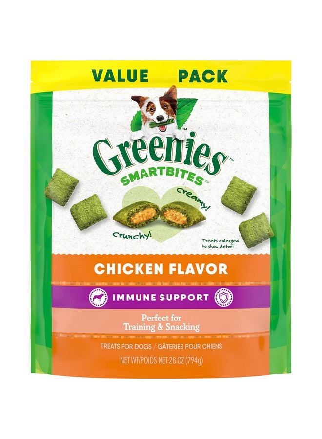 Greenies Smartbites Immune Support Crunchy & Soft Dog Treats, Chicken Flavor, 28 oz. Pouch - Image 1