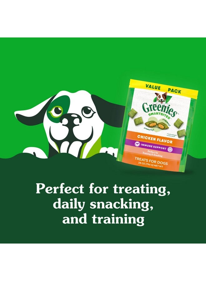 Greenies Smartbites Immune Support Crunchy & Soft Dog Treats, Chicken Flavor, 28 oz. Pouch - Image 2
