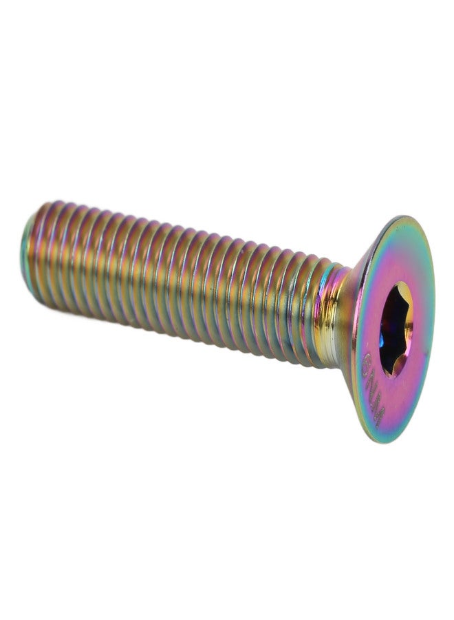 ريسك مسمار تثبيت غطاء جذع سماعة الرأس RISK M6x30mm، مصنوع من سبائك التيتانيوم، لإصلاح الدراجات، لامع - Image 2