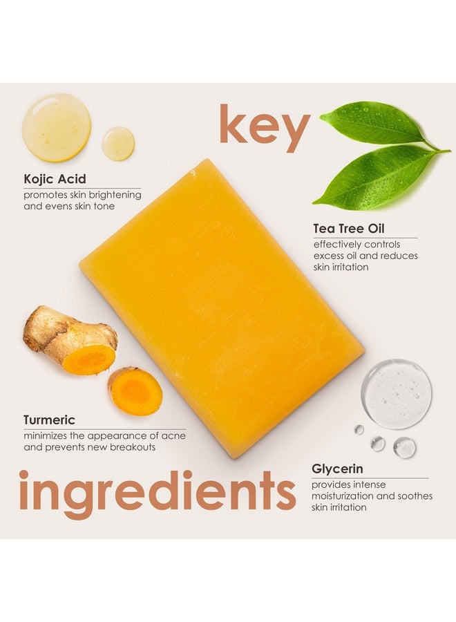 SimpleField Turmeric Kojic Acid Soap - Reduce Dark Spots. Natural Oils With Vitamin C, Retinol And Vitamin E - Gentle & Moisturizing For Face And Body (2 Pack) - Image 1