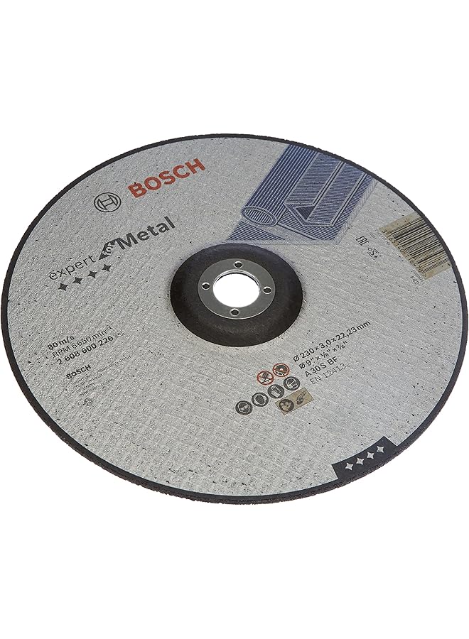 BOSCH Expert For Metal Grinding Disc For Small Angle Grinders 1 Piece 230 Mm Diameter 3.00 Mm Thickness - Image 1