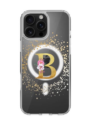 Custom Monogram Floral - B  (Clear )