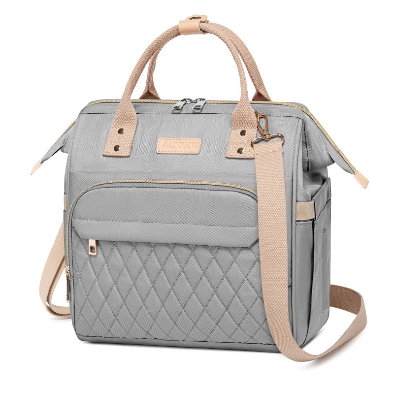 AIJIEKE AIJIEKE Lunch Bag for Women Large Lunch Box for Work Insulated Lunch Bag Adult Leakproof Lunch Tote Cooler Bag with Side Pockets  Adjustable Strap Lunch Purse for Picnic Beach Hiking Grey 