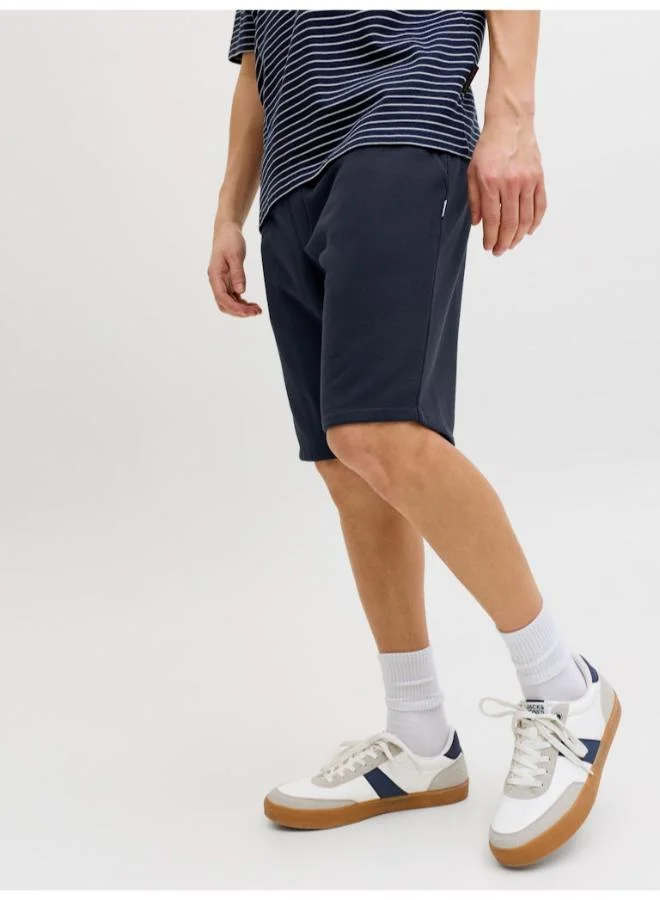 JACK & JONES Navy Blazer Casual Drawstring Sweat Shorts for Men | Best Price UAE