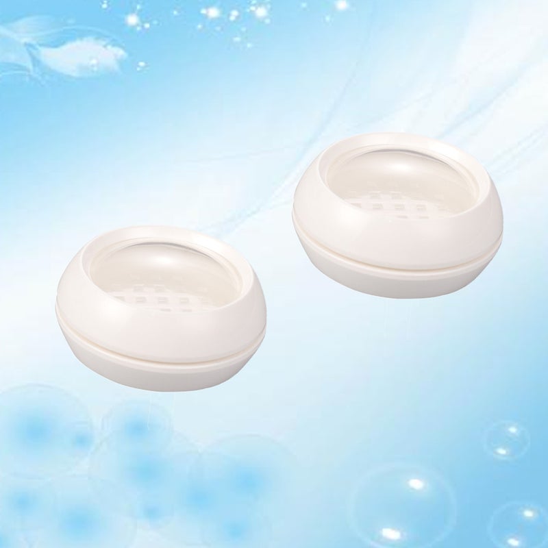 2Pcs Double Layer Makeup Powder Container Portable Empty Loose Powder Box Cosmetic Case for Women Girls Size - Image 4