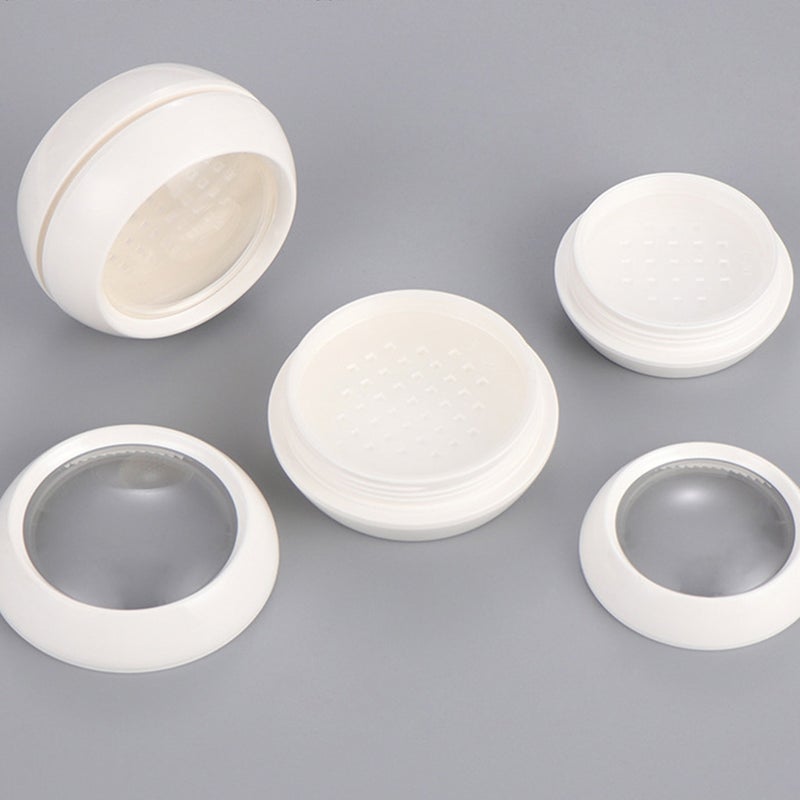 2Pcs Double Layer Makeup Powder Container Portable Empty Loose Powder Box Cosmetic Case for Women Girls Size - Image 3