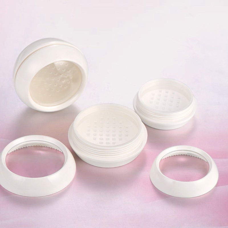 2Pcs Double Layer Makeup Powder Container Portable Empty Loose Powder Box Cosmetic Case for Women Girls Size - Image 5