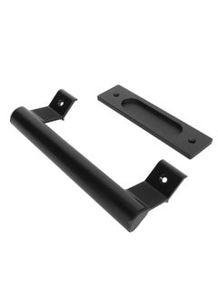 Thoraya Sliding Door Handle Double Sided Universal Black Aluminum Alloy Barn Door Handles Hardwares for Home Bedroom  - Image 4
