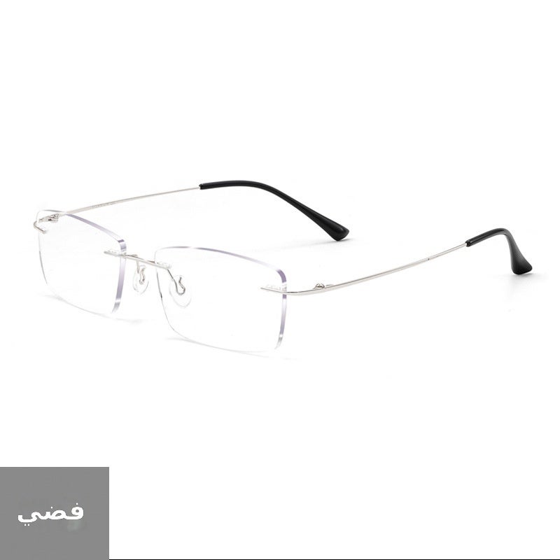 YALONG Men's Business Half-Titanium Rimless Reading Glasses 8161 - Anti-Blue Light, HD, Lightweight