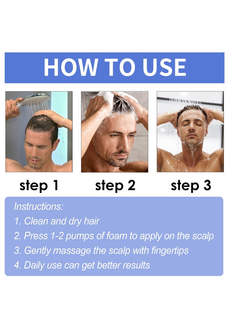 OUHOE - Intense hair growth foam mousse for men - advanced hair growth treatment for thicker hair - hair loss solution - hair growth products for men - Image 1