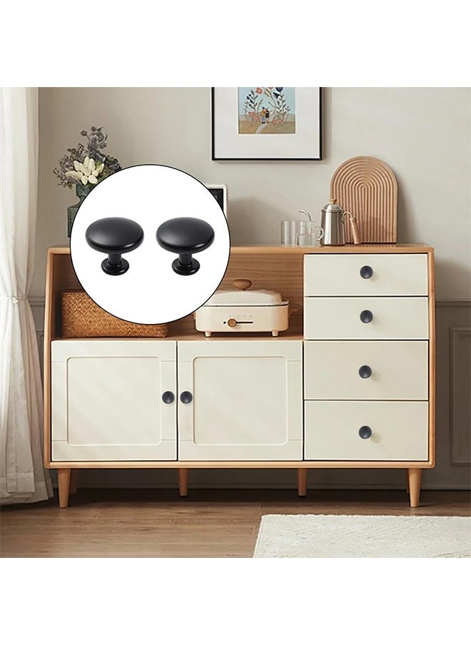 Generic 4 Pack Round Cabinet Knobs Black Knobs for Dresser Drawers Vintage Cabinet Knobs Black Drawer Knobs for Kitchen, Bathroom, Closet, Wardrobe  - Image 5
