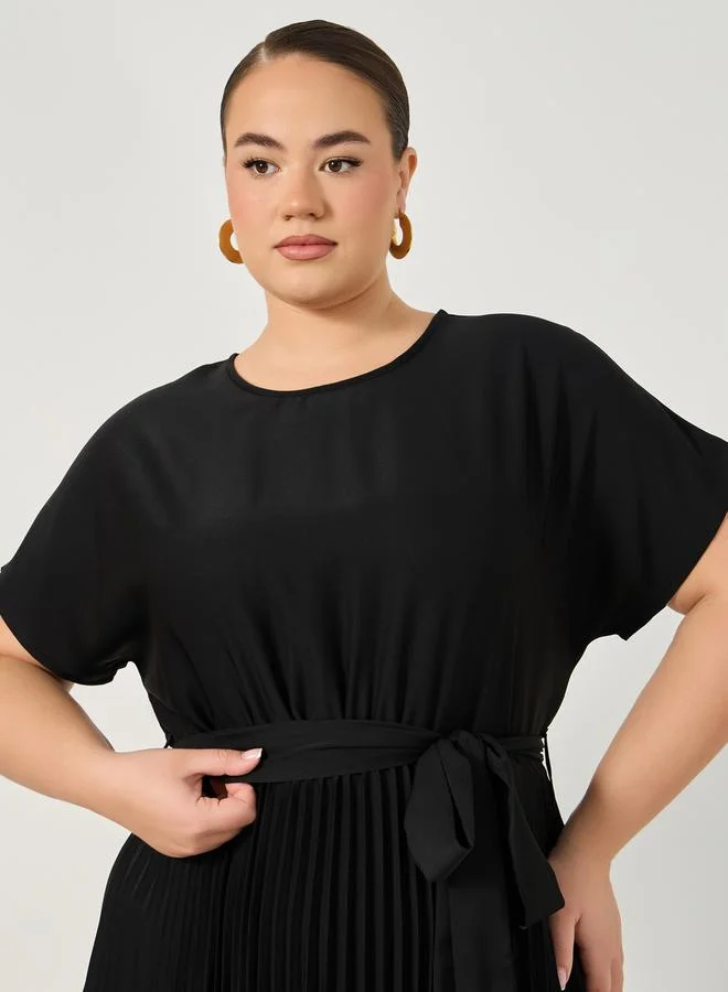 Styli Pleated Maxi Dress