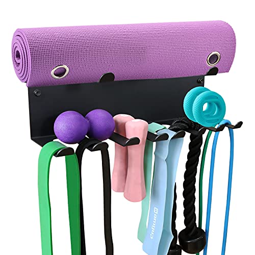 Tamisom 2 Tier Multi-Purpose Heavy Duty Storage Rack for Resistance Bands, Straps, Jump Ropes, Foam Rollers, Chains, Weight Belts, Tools - Image 1