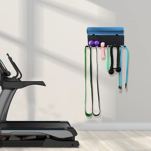 Tamisom 2 Tier Multi-Purpose Heavy Duty Storage Rack for Resistance Bands, Straps, Jump Ropes, Foam Rollers, Chains, Weight Belts, Tools - Image 4
