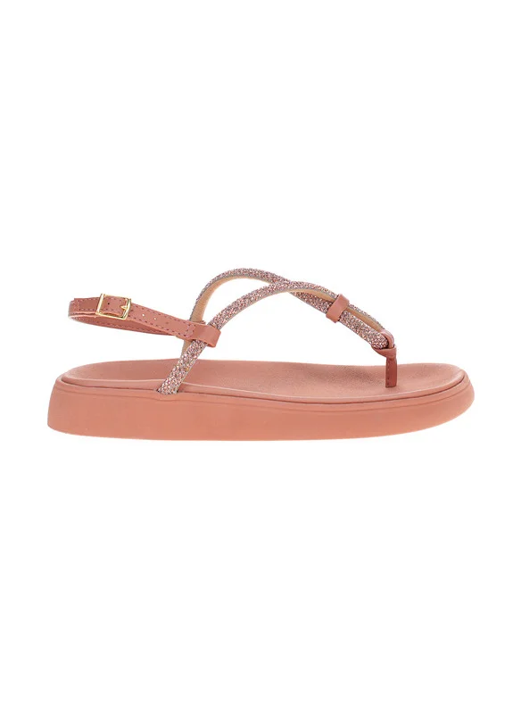 موليكا Moleca Ladies Flat Sandals Rose | Made In Brazil