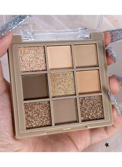 dikalu 9Colors Rose Gold Grey Brown Colorful Eyeshadow Palette Makeup,Matte Shimmer Korean Natural Neutral Smokey Eye Eyeshadow Palettes Highly Pigmented Naturing-Looking Long Lasting Waterproof Blendable  - Image 5