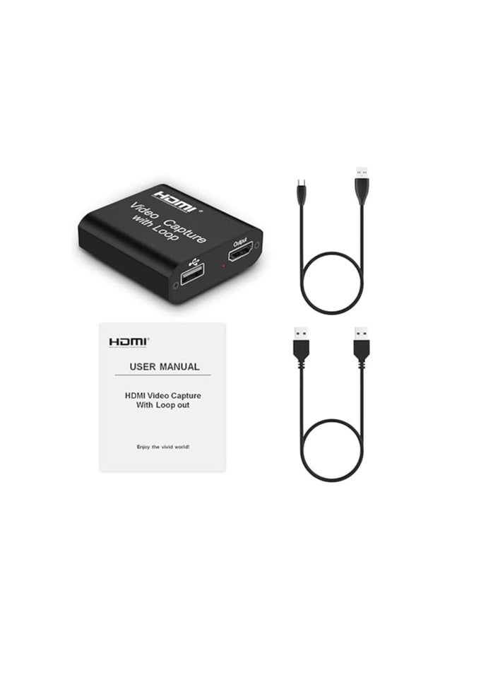 SASOLINE Video Capture Card, 4K HDMI Video Capture Device with Loop Out, Full HD 1080P Game Capture Video Recorder for Live Streaming, Broadcasting or Video Conference (X1) - Image 2