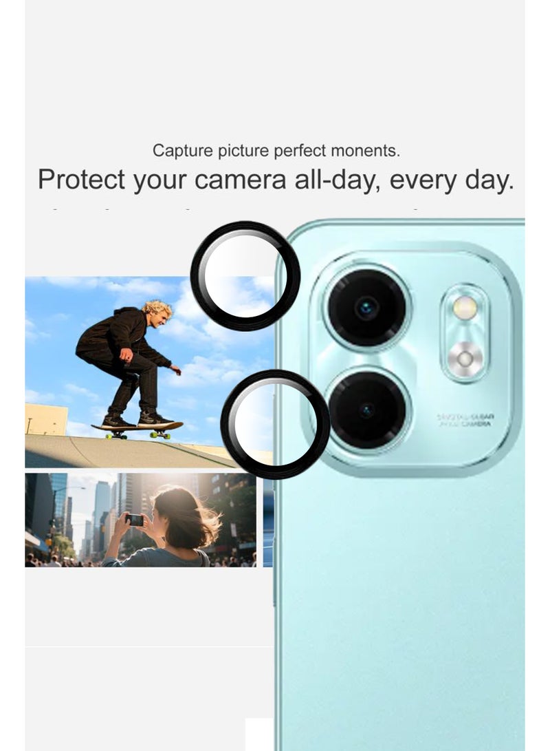 For Infinix Smart 9 -  Camera Lens Protector , Scratch-Resistant Ultra-Thin Tempered Glass with Aluminum Edging , High Quality Camera Lens Protector - Image 3