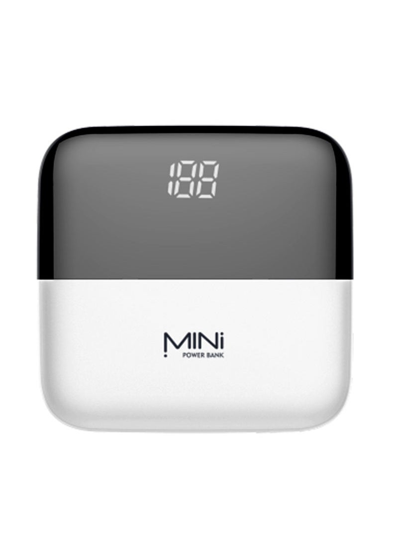 Mini - 10000 mAh Super Fast Charging Ultra Compact Nano Power Bank with Quick Charge & Power Delivery Portable Charger For iPhone and Android- White - Image 1