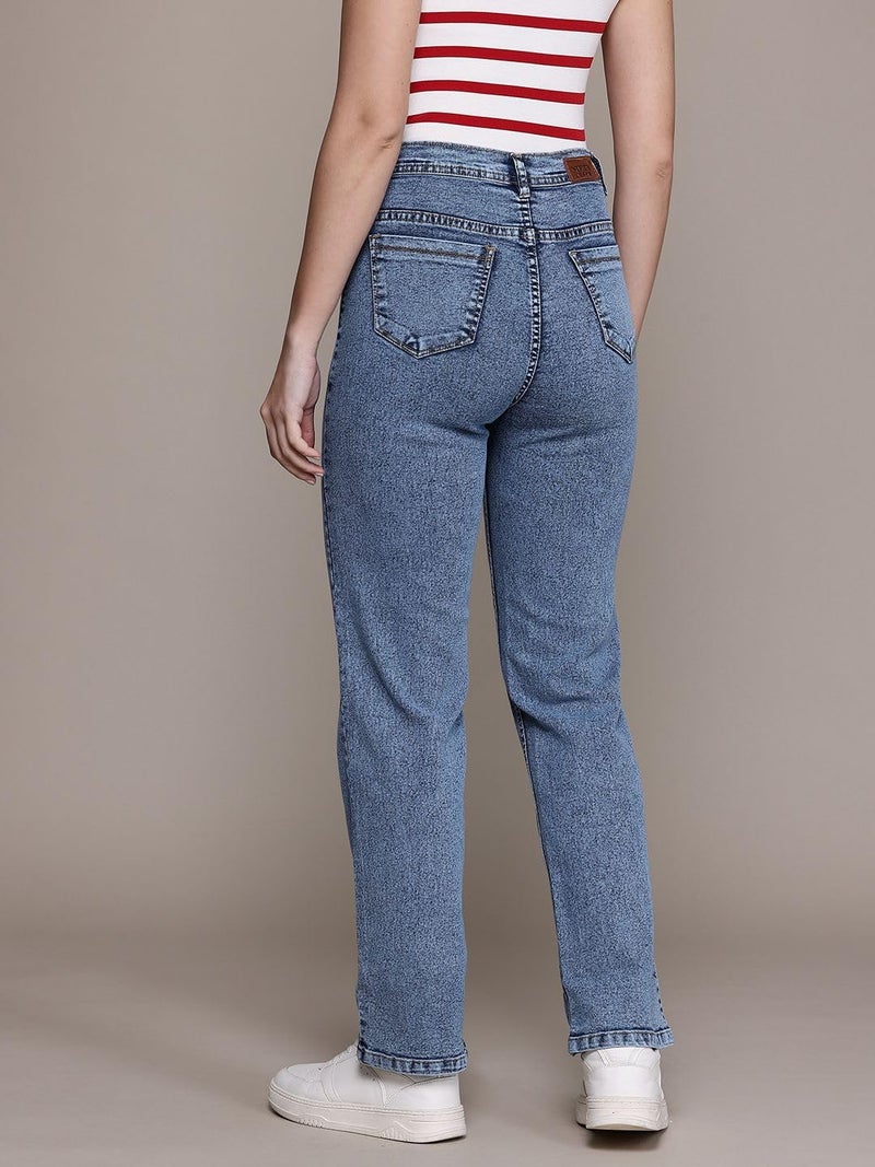 Nifty Women's Denim Stretchable Straight Fit Boyfriend Jeans (1469_BLU_26_Blue_26) - Image 4