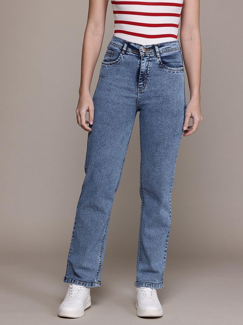 Nifty Women's Denim Stretchable Straight Fit Boyfriend Jeans (1469_BLU_26_Blue_26) - Image 3