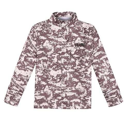 Davsolly Army Costume for Boys Army Halloween Costume for Kids Military Camo Soldier Costume for Soldier Dress Up Halloween - Image 5