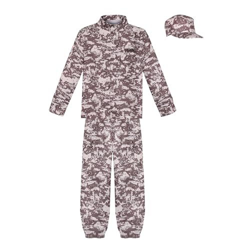 Davsolly Army Costume for Boys Army Halloween Costume for Kids Military Camo Soldier Costume for Soldier Dress Up Halloween - Image 1