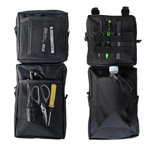 Vanlison 2 Pack ATV Fender Bags, Detachable Saddle Bag ATV Gear Bags Water-resistent Motorcycle Bag Compatible with Sportsman Scrambler TRX FourTrax Outlander Grizzly UTV Hanging Storage Bag Black - Image 5
