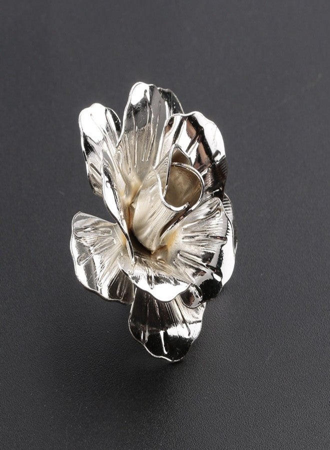 123Arts Men's Rose Golden Flower Lapel Stick Brooch Pins for Sui,Black/Sliver/Gold,Set of 3 - Image 2