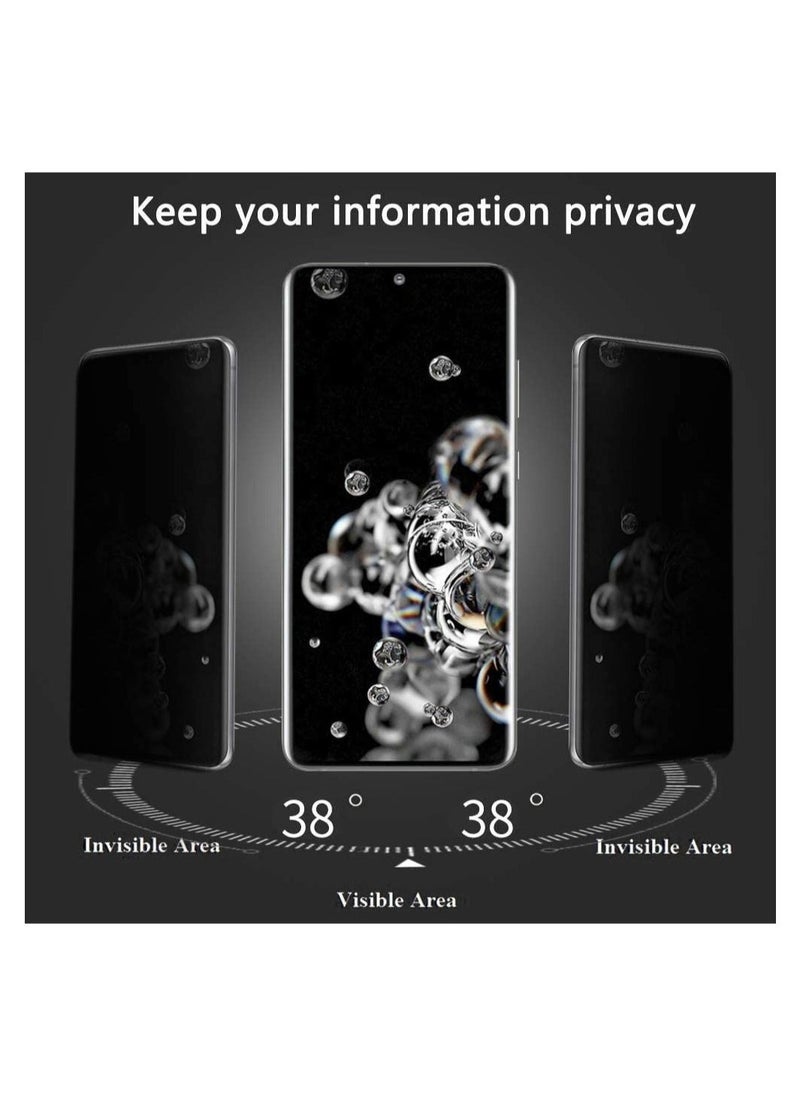 Raxoom Privacy Screen protector compatible with Samsung Galaxy S20 Ulter Screen Protector Tempered Glass [Anti-Glare][HD Full Coverage][Easy Installation][Scratch Resistant][9H Hardness] - Image 2