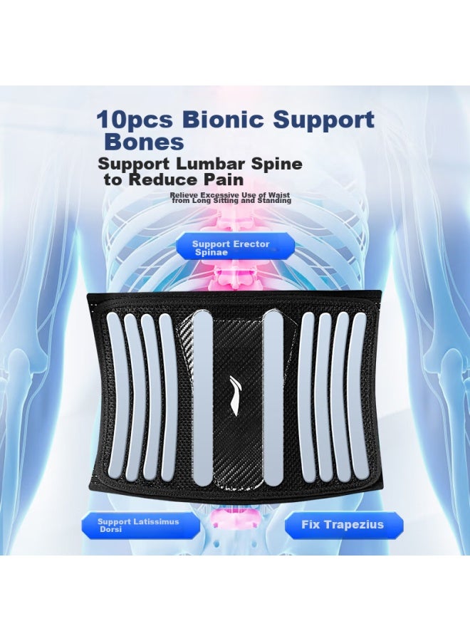 Li-Ning Li-ning Waist Support Belt For Sports, Fitness, Warmth, Herniated Disc, Medical Back Pain, Muscle Strain, Prolonged Sitting, Running, Basketball, Deadlifts, And Waist Protection  - Image 3