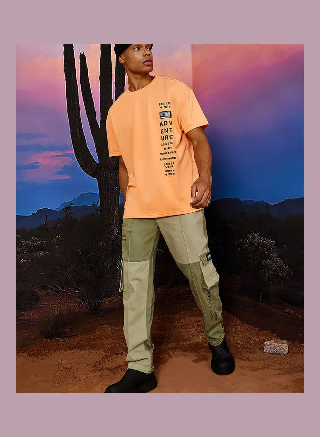 Styli Printed Oversized Terry T-Shirt